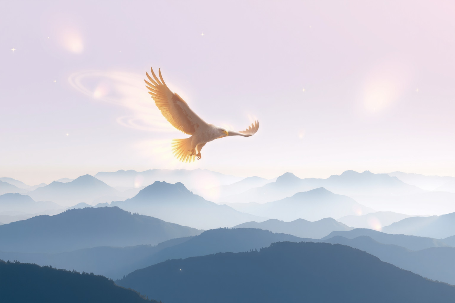 Sognare un'aquila volante simboleggia libertà e visione elevata.