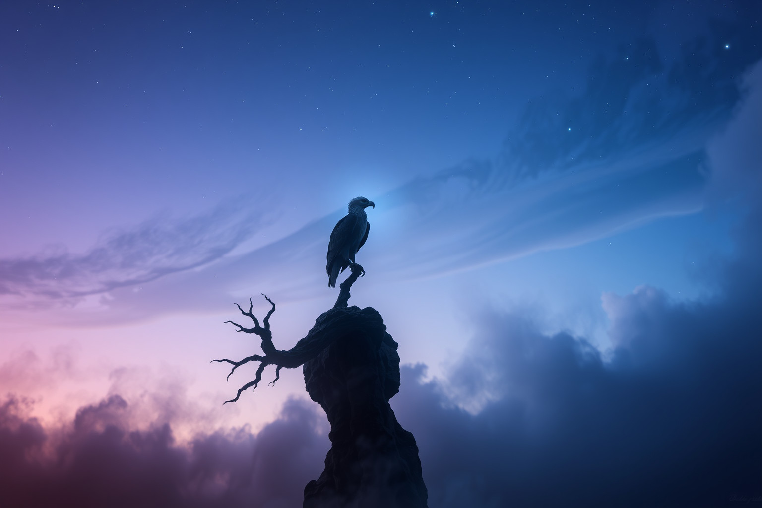 Sognare un'aquila su un albero simboleggia forza e autorità.