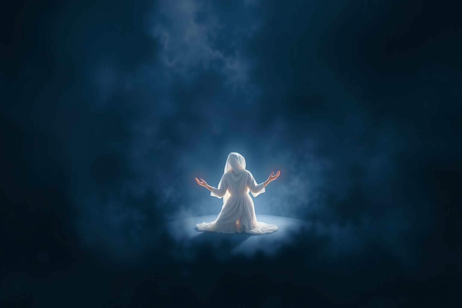 Supplicare in sogno oscuro riflette ansia per l’ignoto imminente.