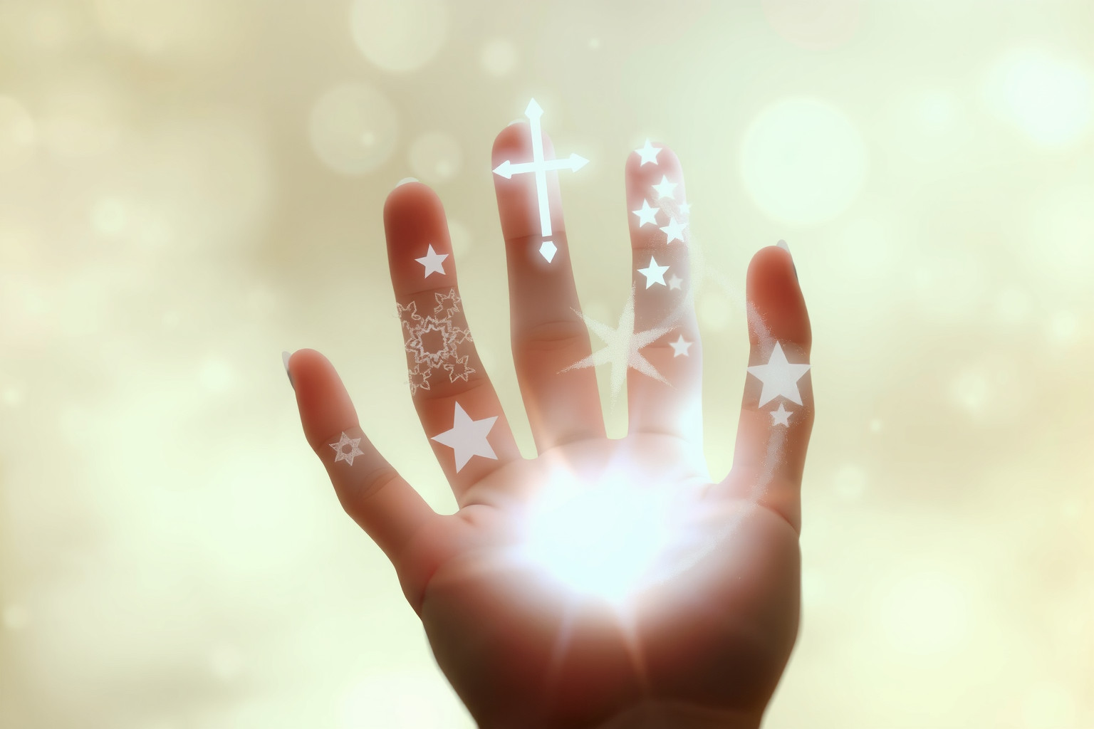 Cinque sogni sulle dita rivelano emozioni e desideri nascosti.