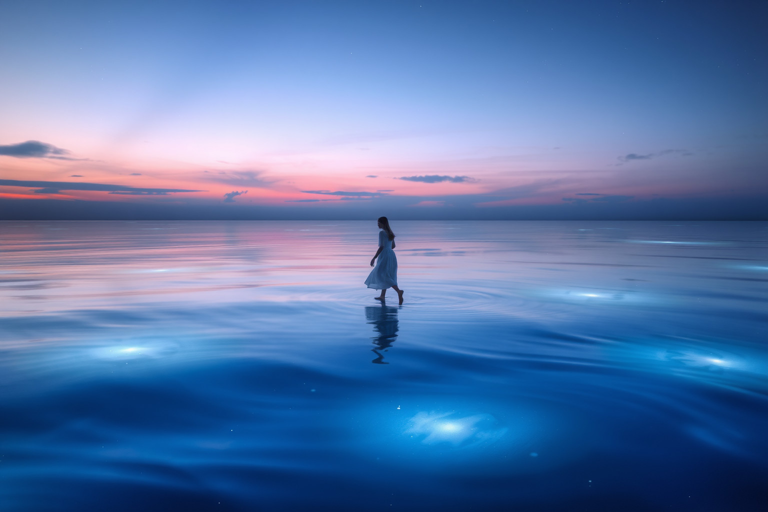 Sognare di camminare sul mare simboleggia equilibrio tra emozioni e ragione.