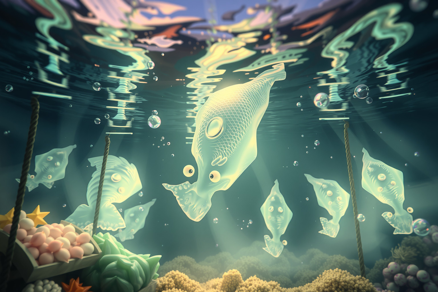 Sognare pesce fresco simboleggia nuove opportunità e abbondanza imminente.