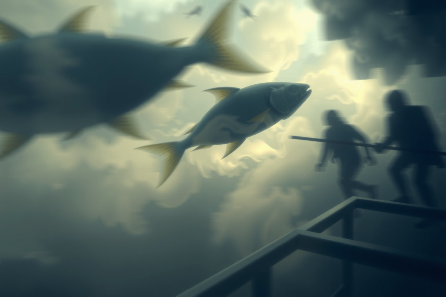 Sognare inseguimenti nel mercato del pesce riflette ansie nascoste.