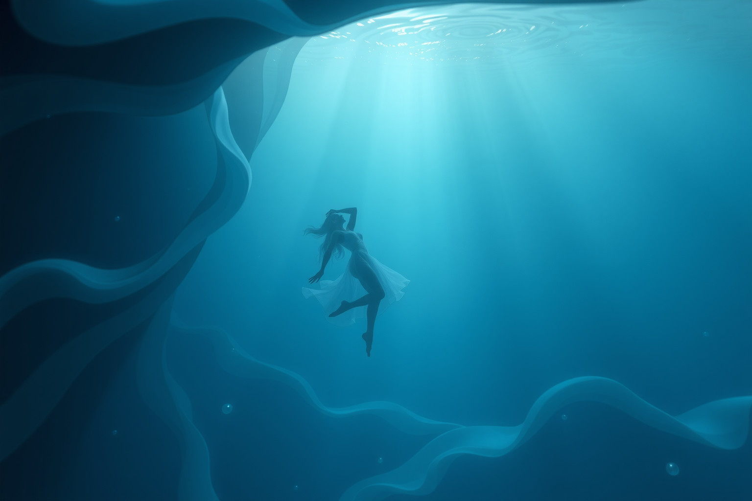 Sognare il mare profondo simboleggia emozioni nascoste e intuizioni profonde.