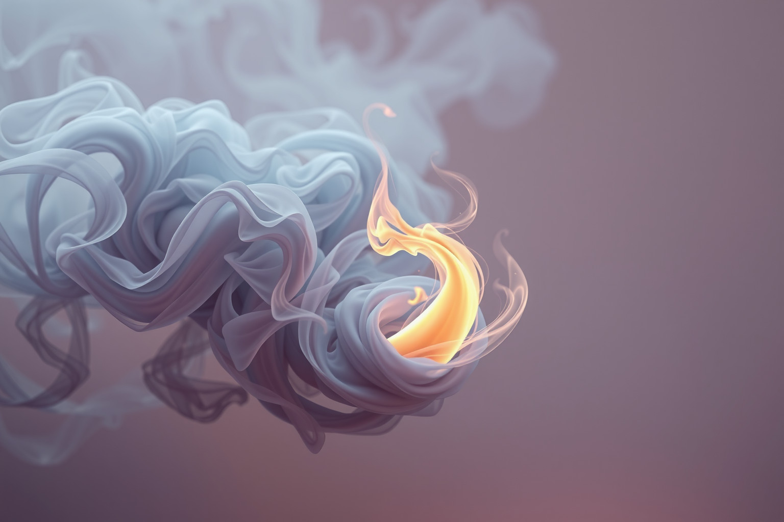 Perdere il controllo del fuoco nello smudging simboleggia ansia interiore.
