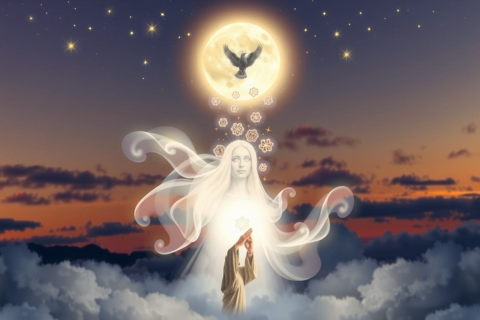 Sognare la dea della sorte indica ricerca di guida spirituale profonda.