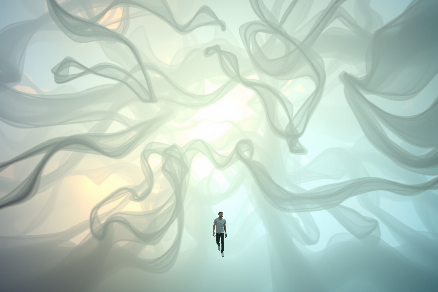 Sognare un muro di nebbia indica confusione e ostacoli nascosti.
