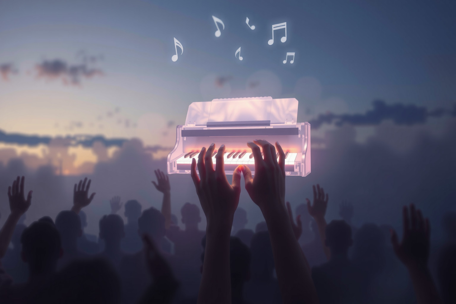 Sognare l'harmonium in pubblico simboleggia espressione e vulnerabilità personale.