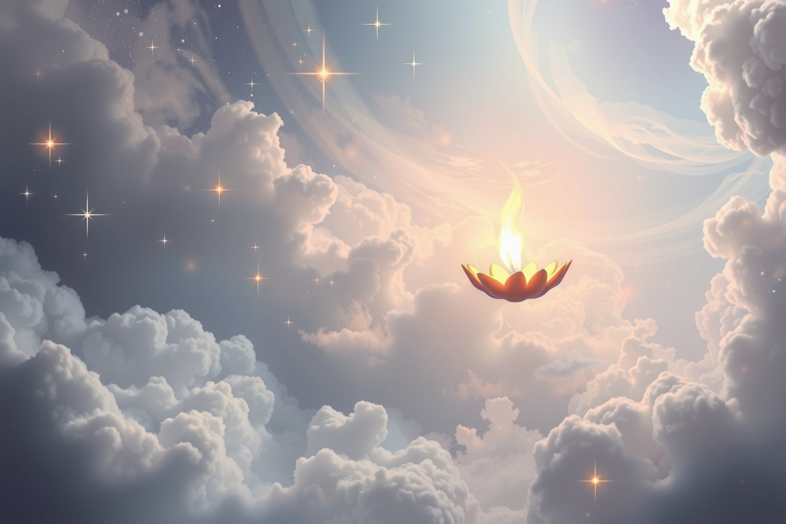 Sognare fuoco sacro nel regno dei cieli simboleggia purificazione spirituale.
