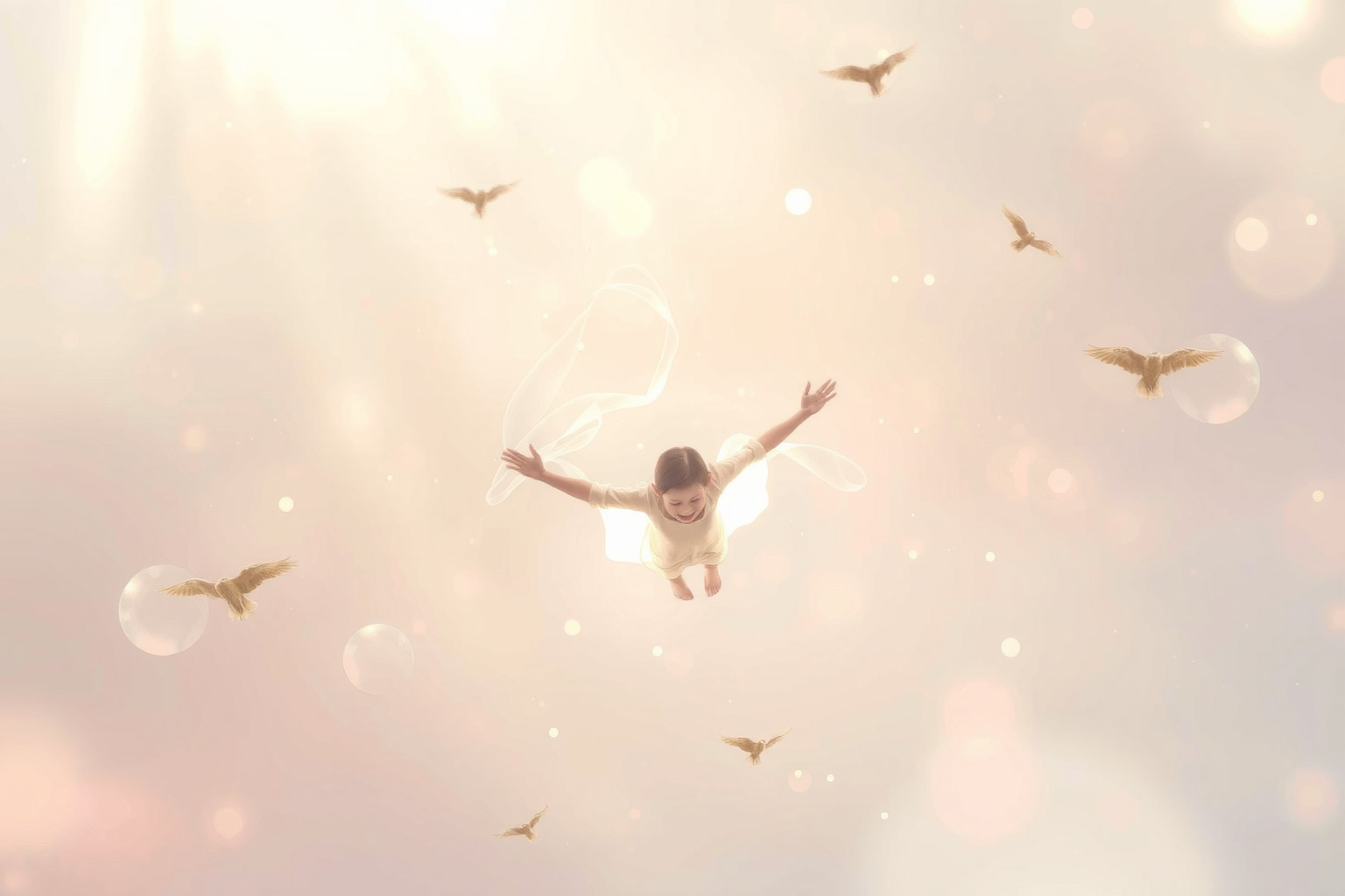 Sognare di volare simboleggia libertà, leggerezza e felicità interiore.