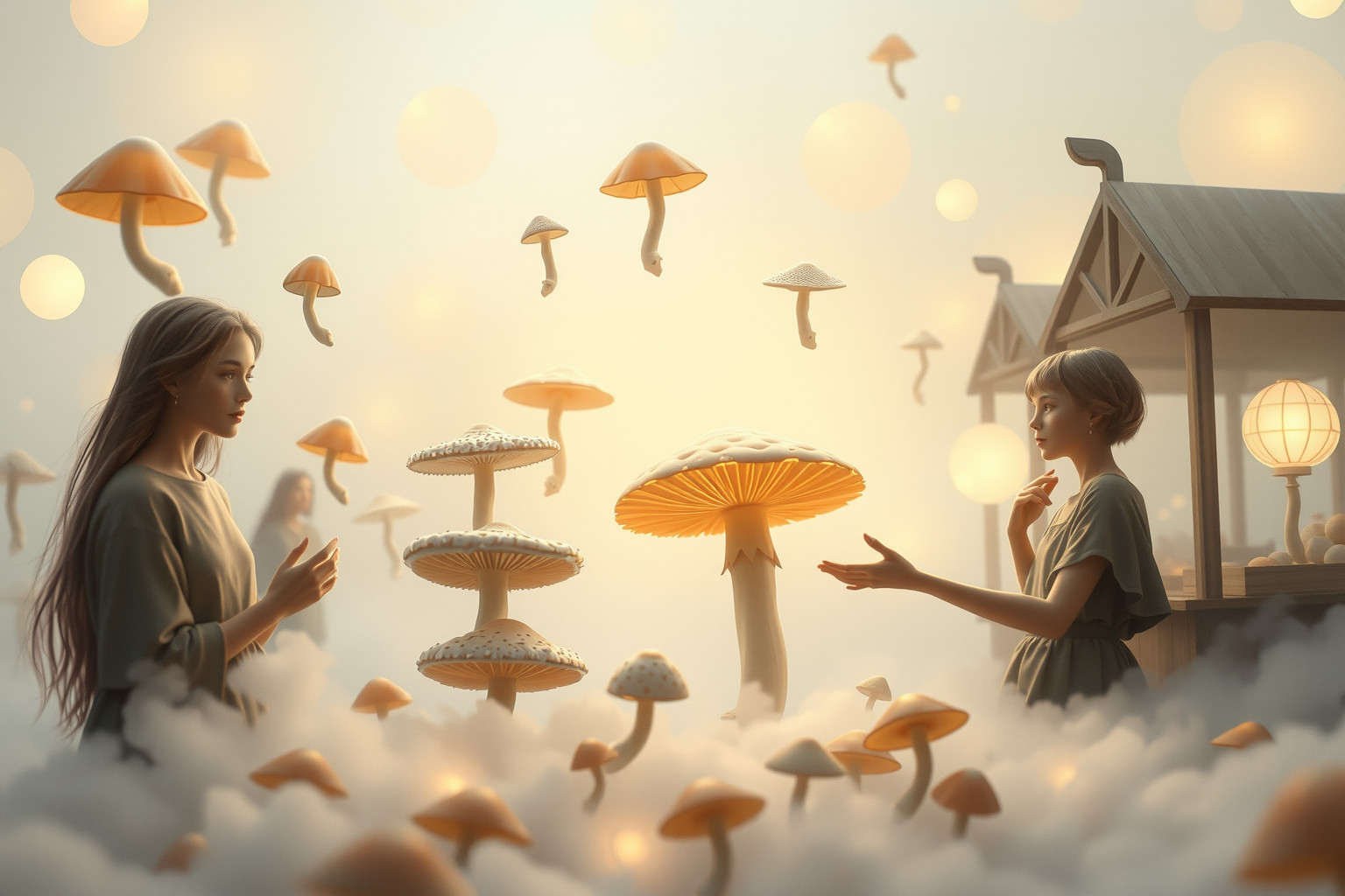 Sognare funghi in mercato riflette scelte e valori interiori.
