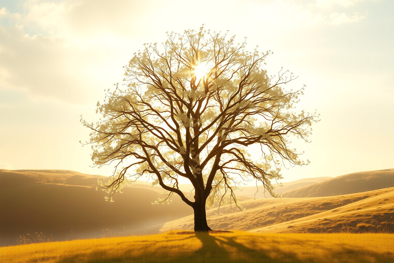Sognare un albero al sole simboleggia chiarezza e ottimismo.