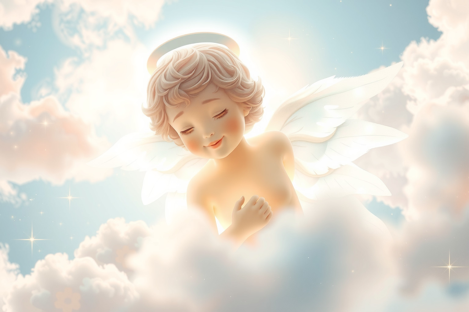 Sognare angelo custode sorridente simboleggia protezione e serenità interiore.