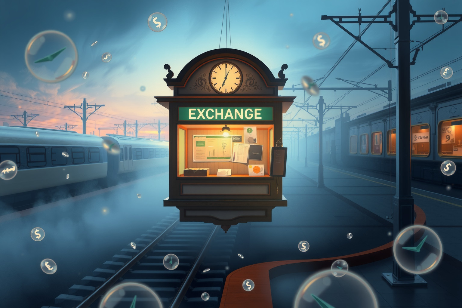 Sognare un banco di cambio in stazione simboleggia nuove opportunità imminenti.