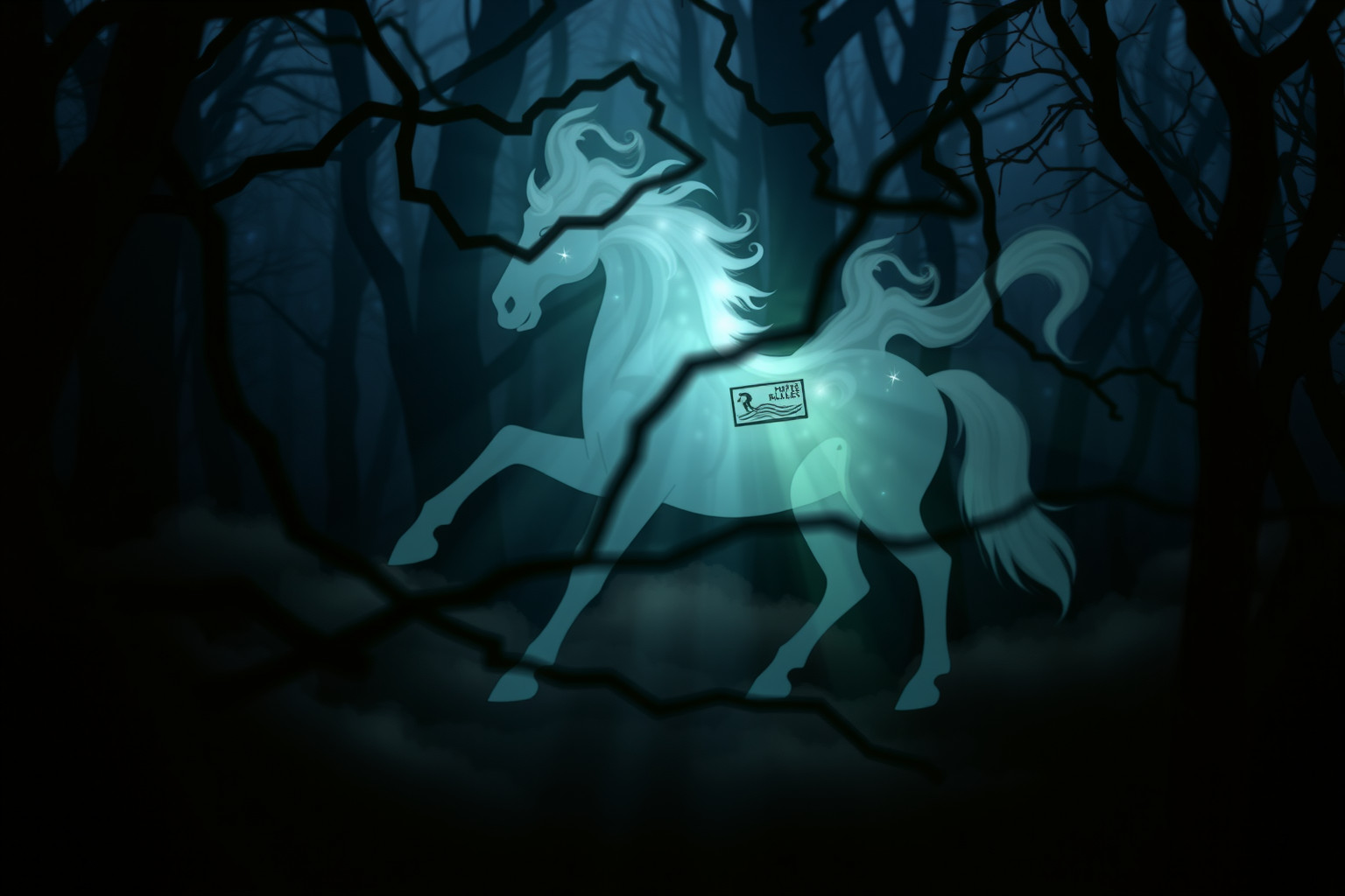 Sognare un cavallo postale in foresta oscura simboleggia avventure interiori.