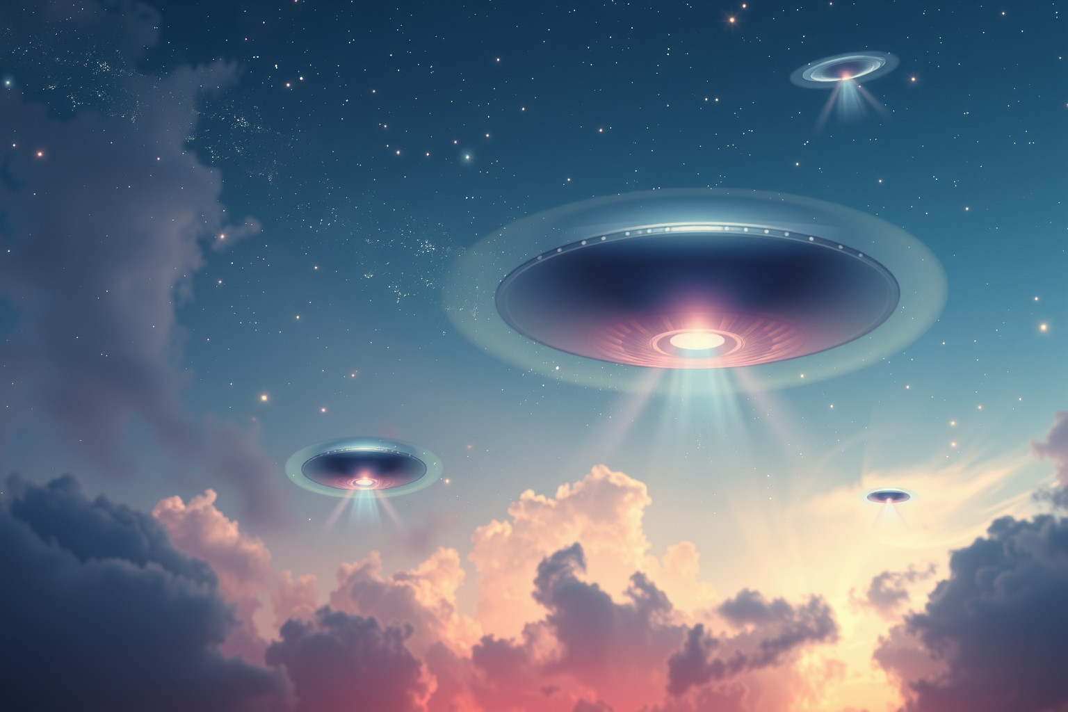 Sognare UFO nel cielo simboleggia misteri nascosti della mente.