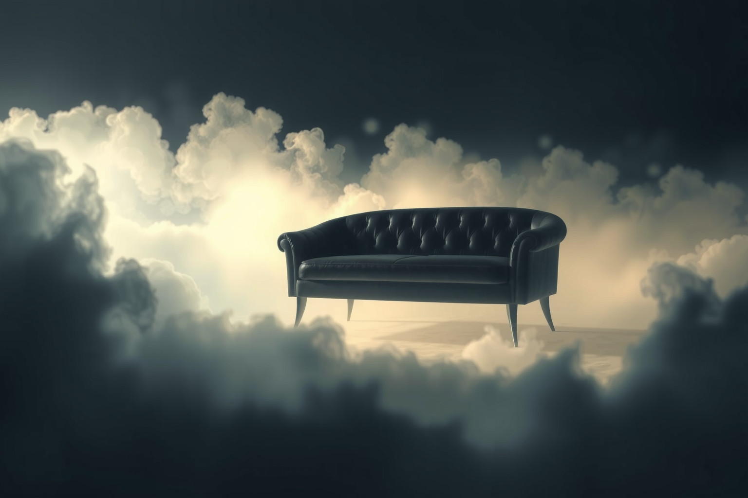 Sognare un divano nero simboleggia mistero e introspezione emotiva.