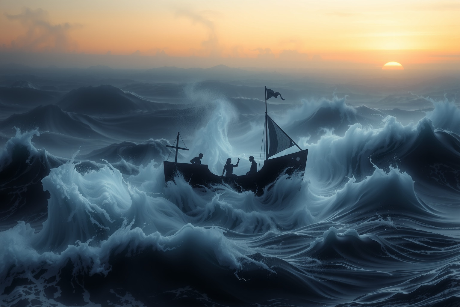 Sognare equipaggio naufrago simboleggia perdita di controllo emotivo.