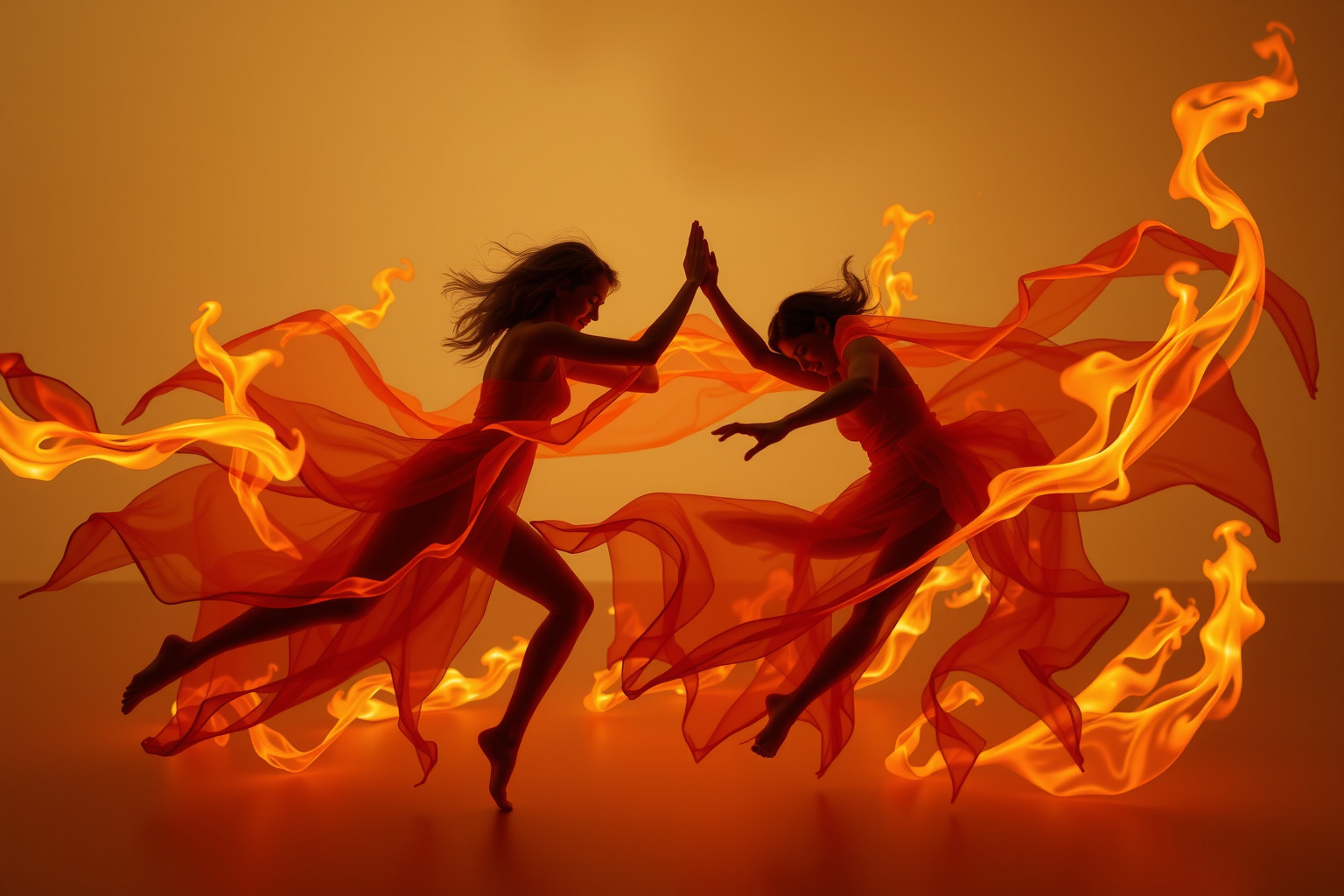 Sognare fuoco con figure umane simboleggia passioni e relazioni intense.