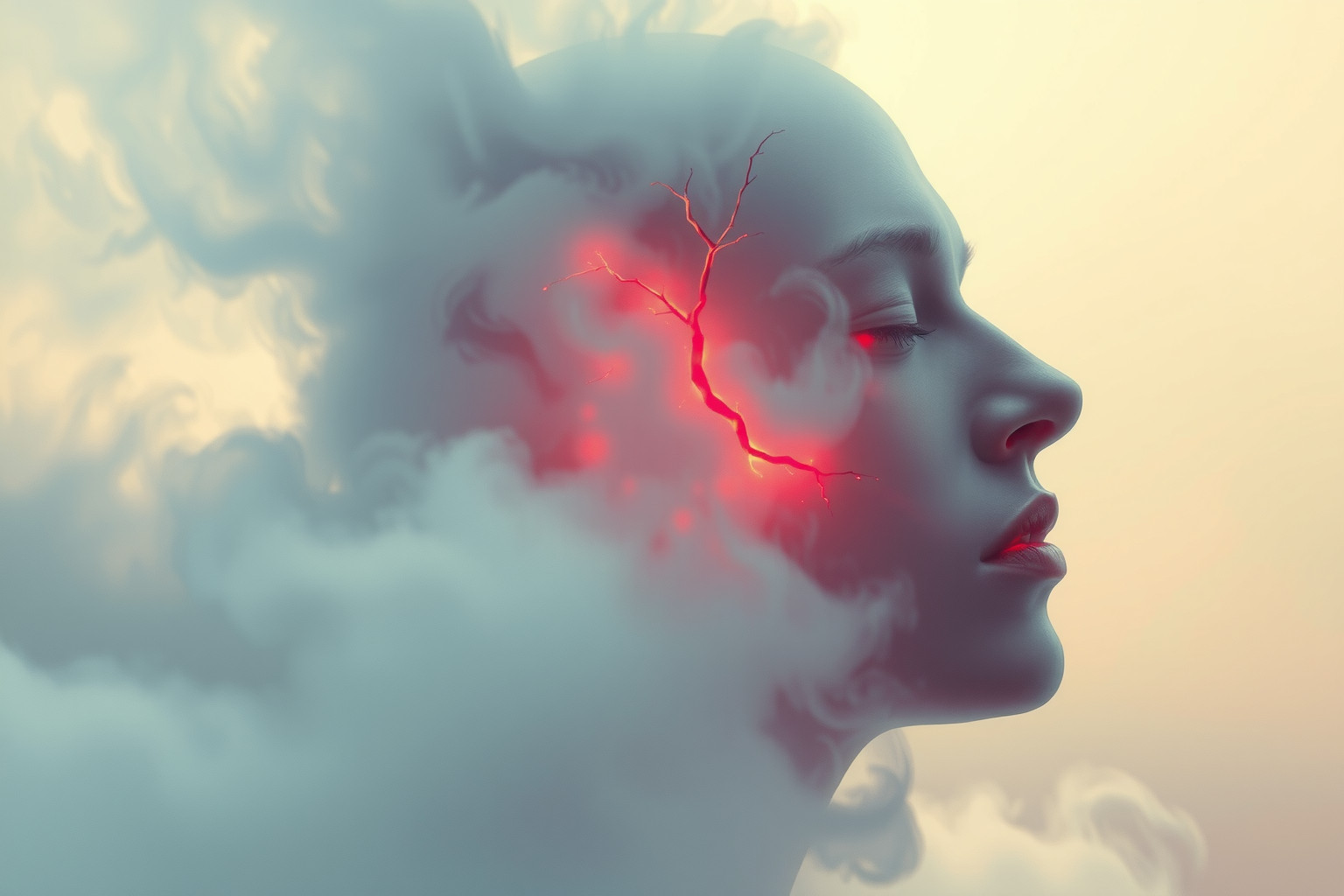 Sognare mal di testa con sangue indica paura di perdere controllo.