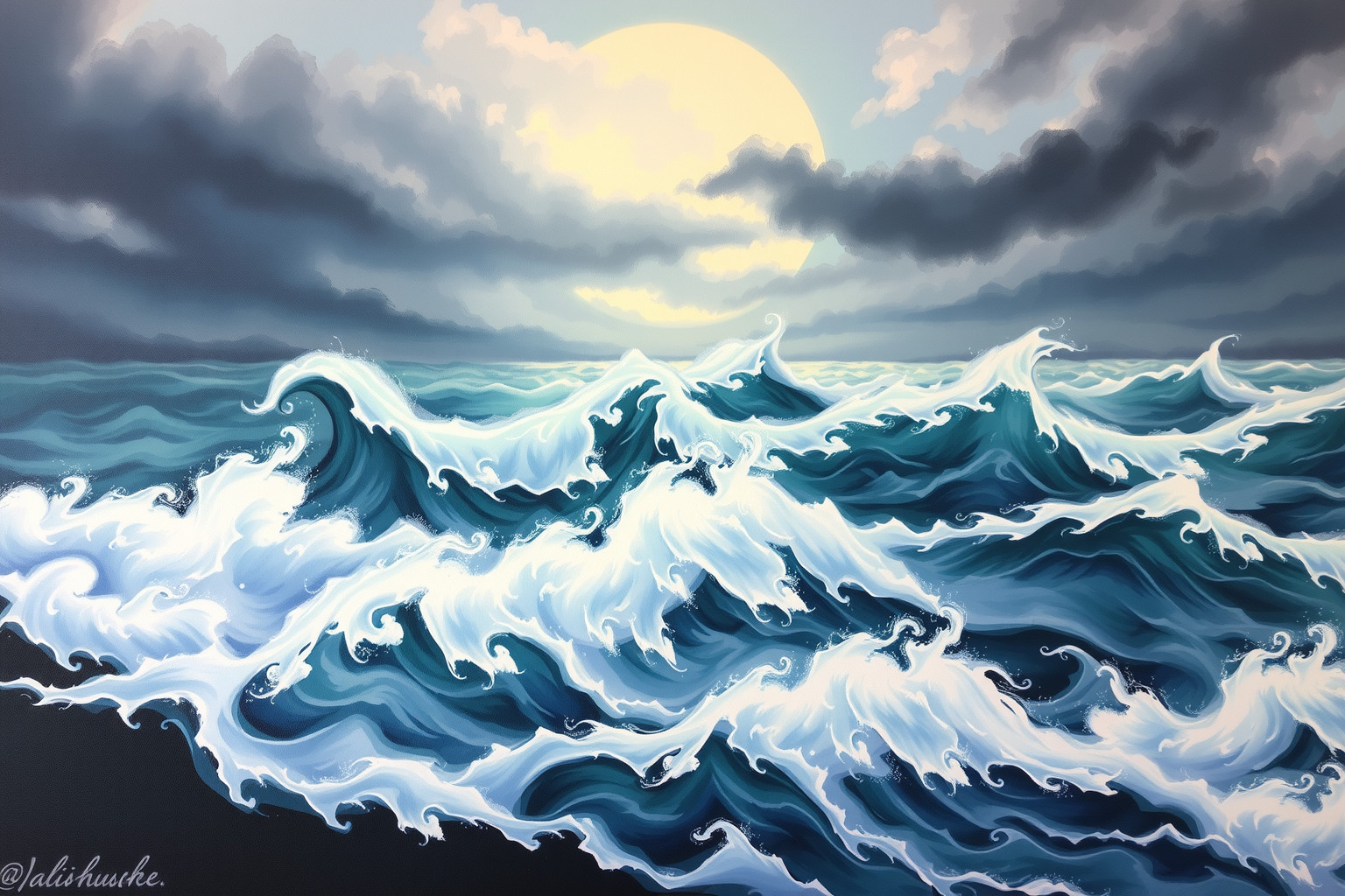 Sognare il mare in tempesta riflette turbolenze emotive interiori.