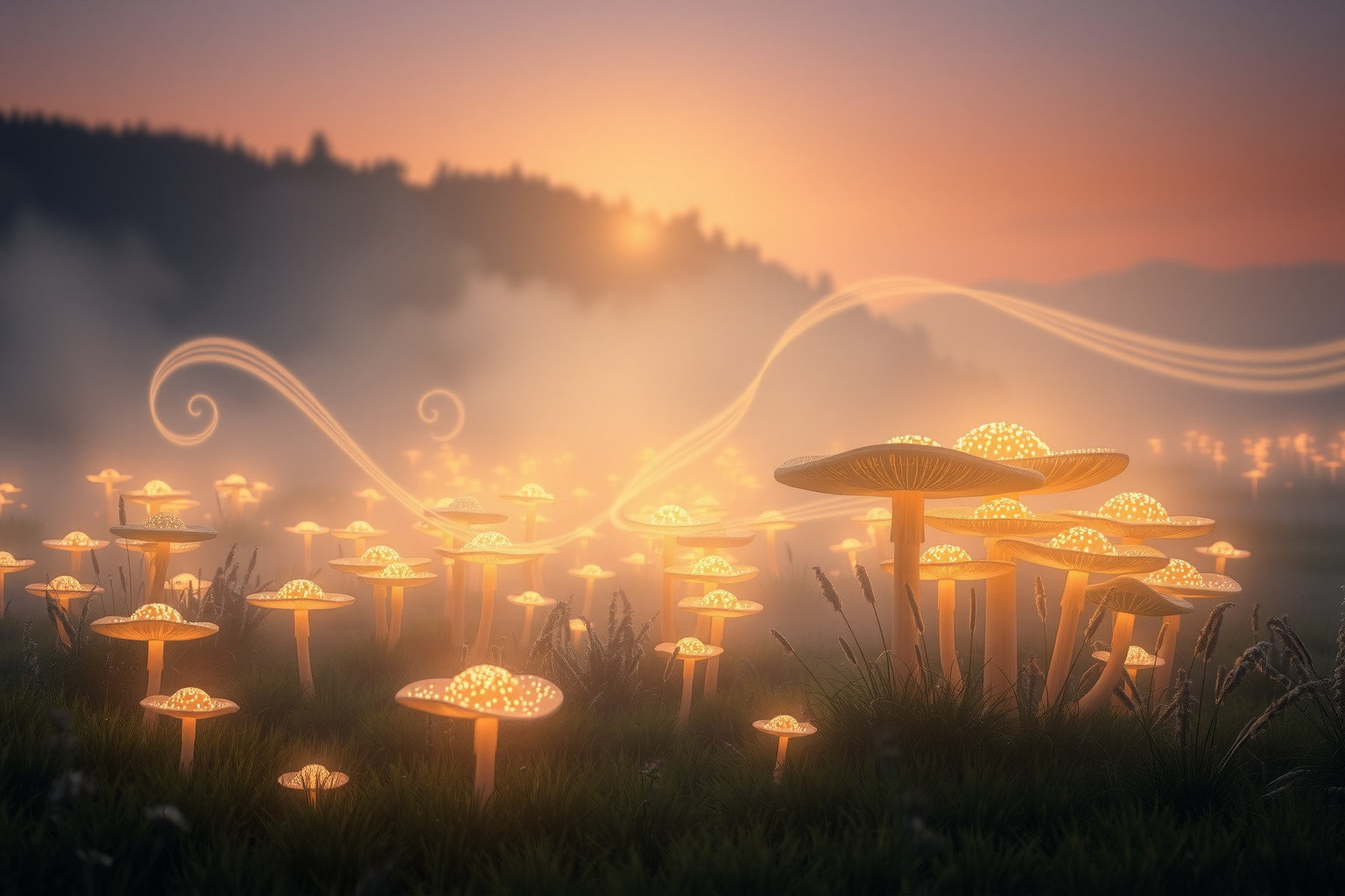 Sognare funghi nel prato simboleggia prosperità e ricchezza futura.