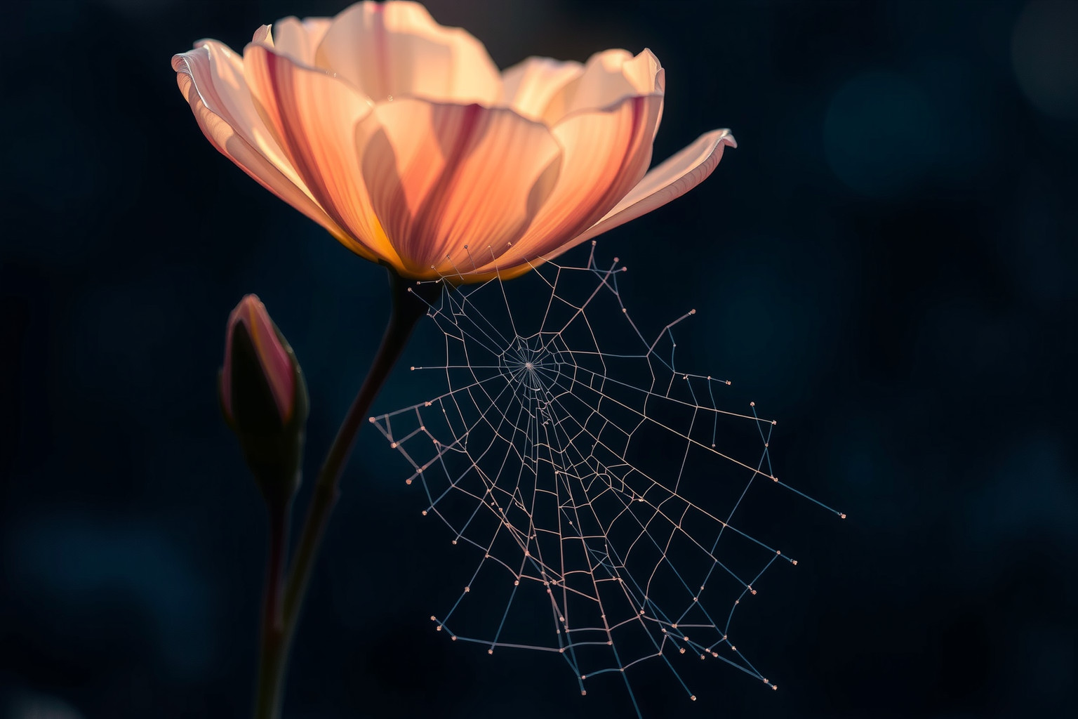 Sognare un ragno su un fiore simboleggia bellezza che inganna.