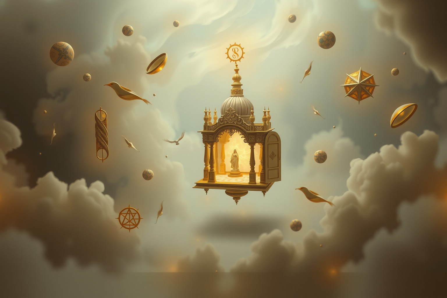 Sognare un tabernacolo insolito simboleggia confusione spirituale interiore.