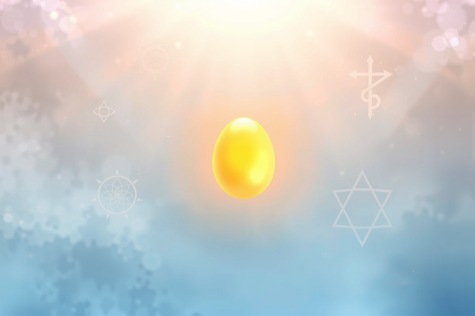 Il tuorlo d'uovo simboleggia l'anima e la rinascita spirituale.