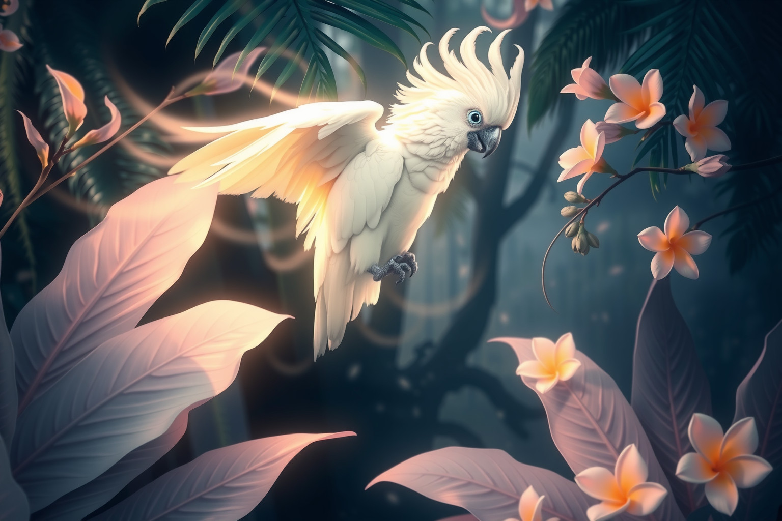 Sognare una cacatua tropicale simboleggia gioia e libertà interiori.