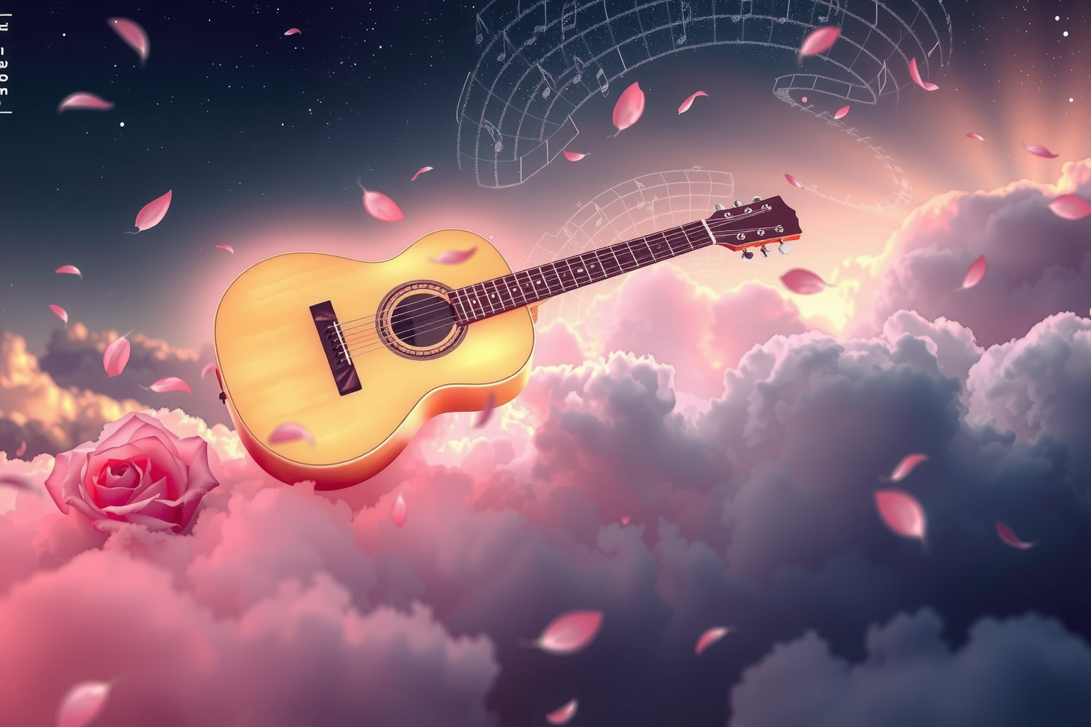 Sognare una chitarra romantica simboleggia amore e armonia interiore.