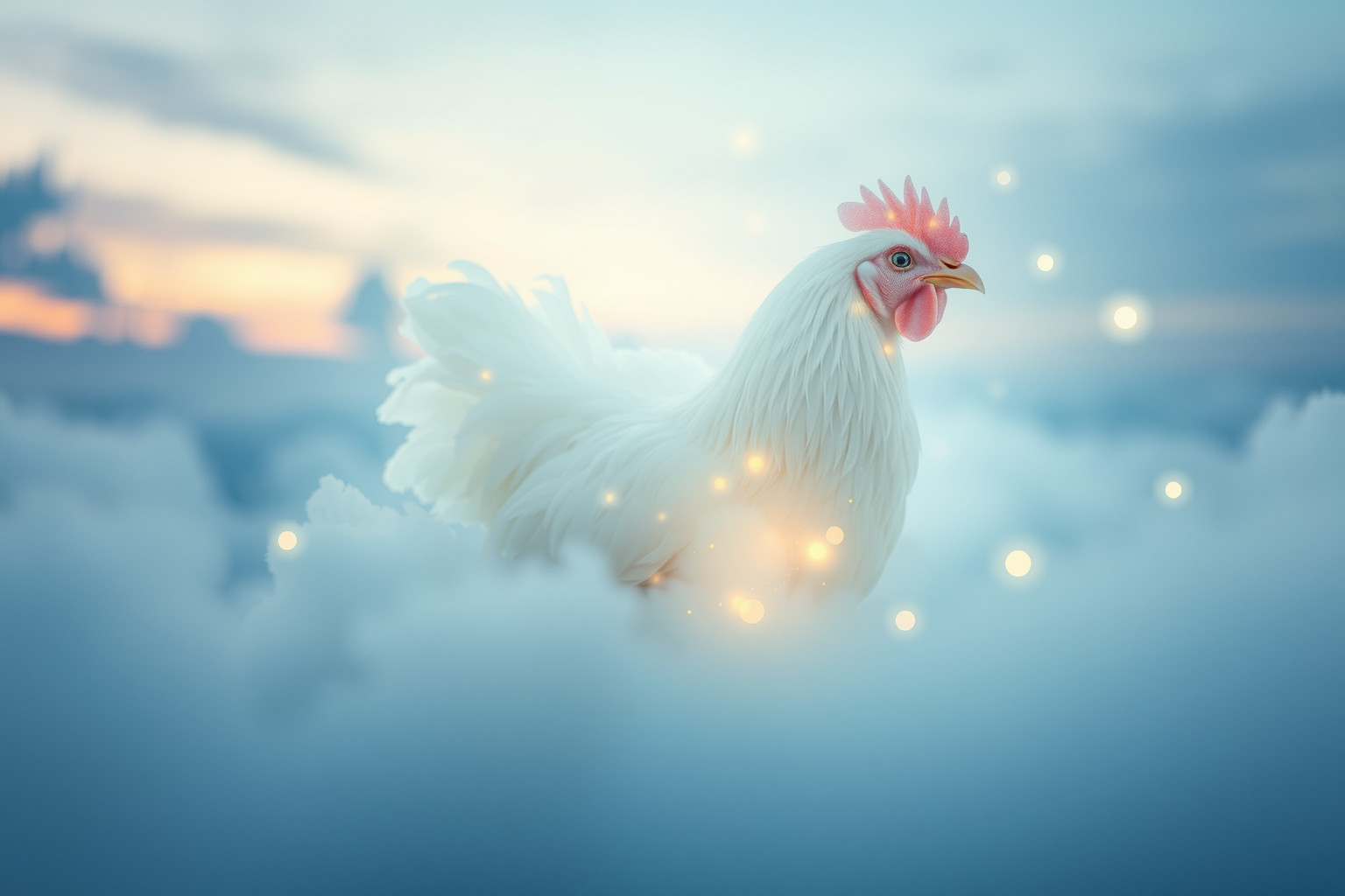 Sognare una gallina bantam bianca simbolizza purezza e protezione familiare.