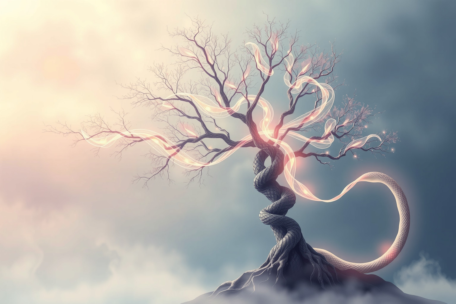 Sognare serpentina su albero simboleggia trasformazione e crescita interiore.