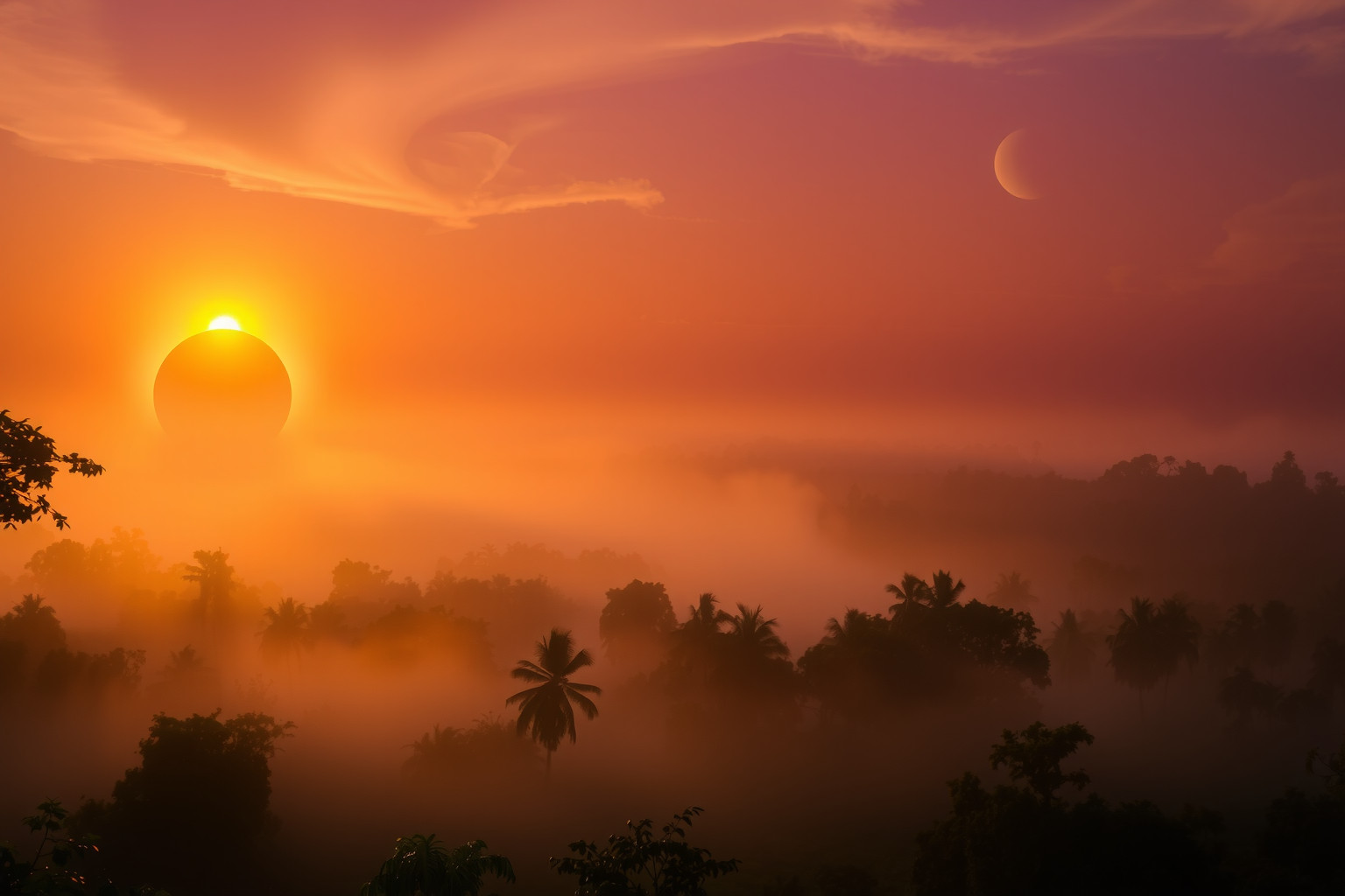 Sognare un'eclissi nello Yucatan simboleggia trasformazione e mistero.
