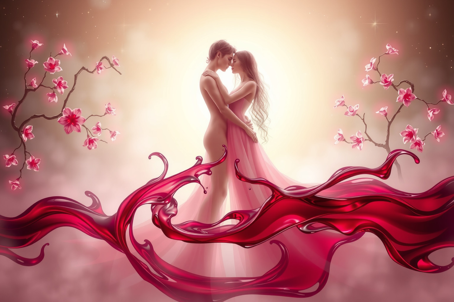 Sognare vino con un amante simboleggia passione e desideri nascosti.