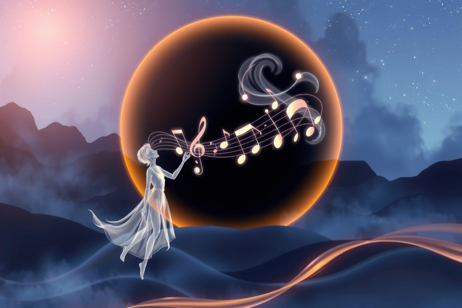 Sognare di comporre una melodia simboleggia creatività e armonia interiore.
