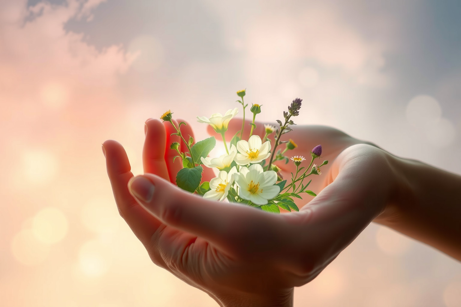 Sognare di curare con erbe simboleggia guarigione e intuizione positiva.