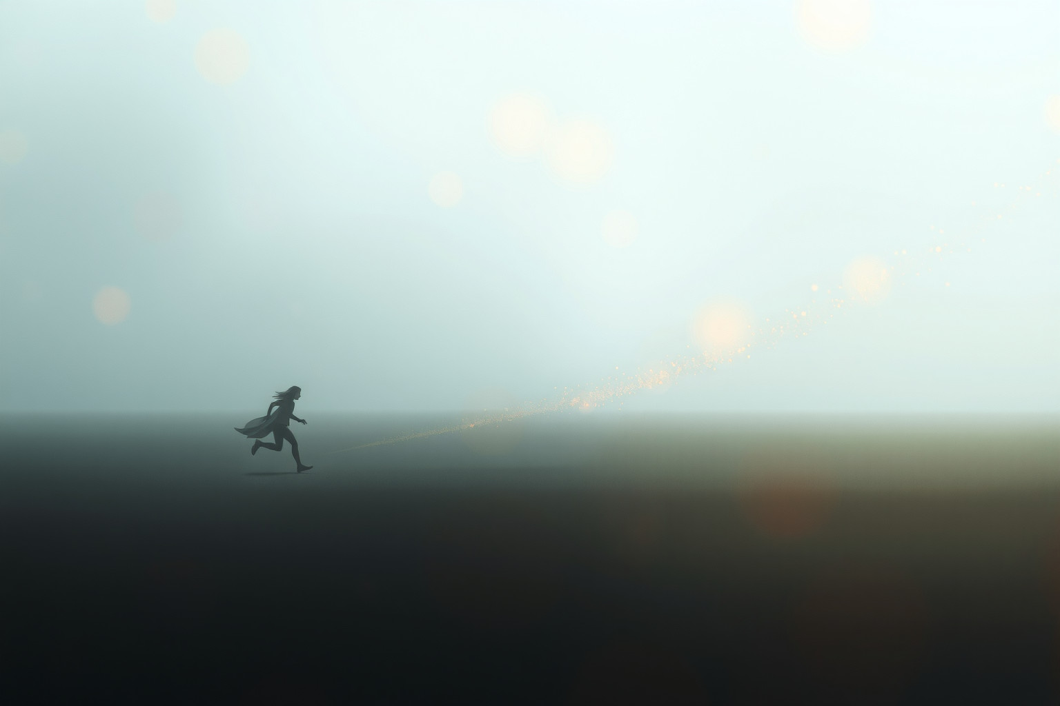 Sognare di correre soli simboleggia autonomia e determinazione interiore.