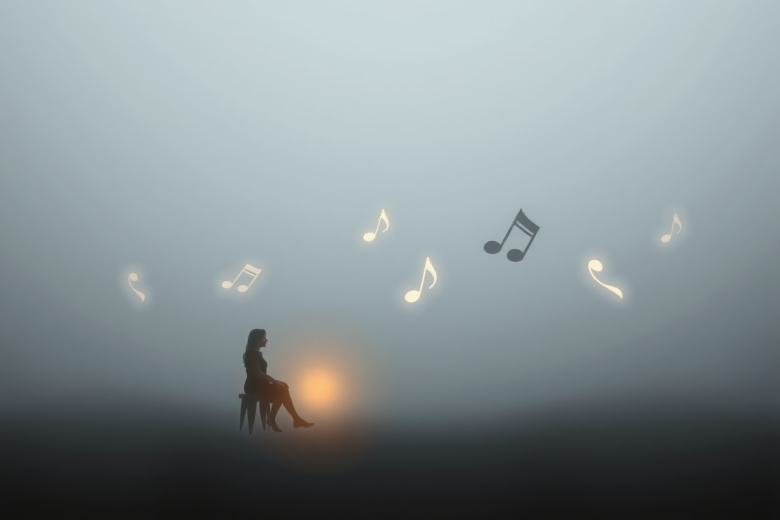 Sognare silenzio musicale simboleggia isolamento emotivo profondo.