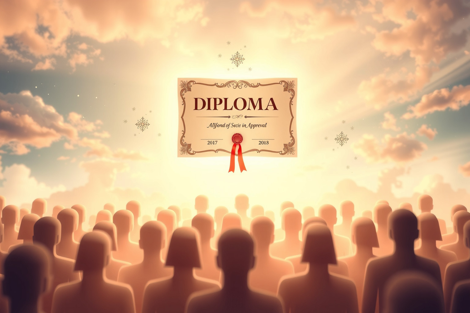Sognare il diploma in pubblico riflette il bisogno di riconoscimento sociale.