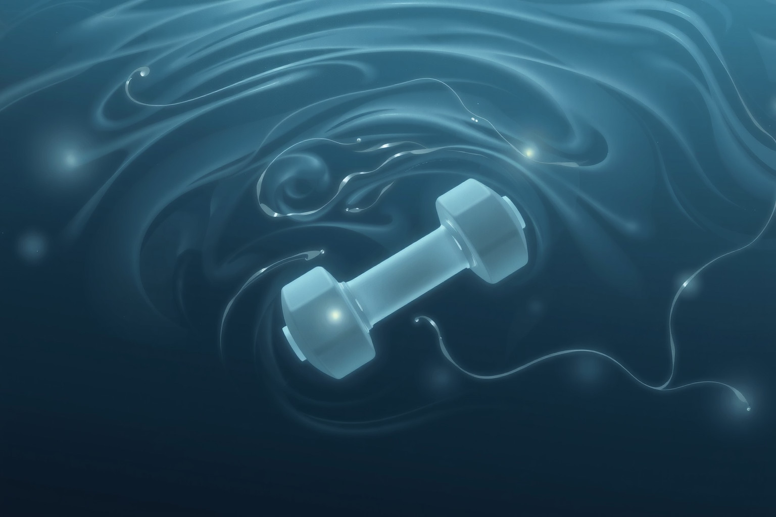 Sognare manubri in acqua simboleggia emozioni represse e forza nascosta.