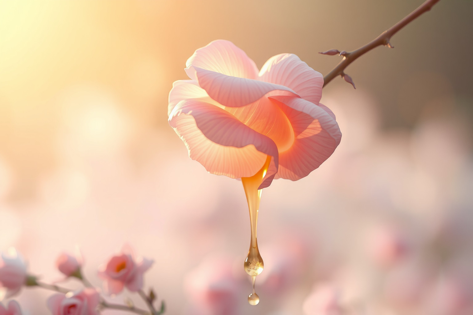 Sognare miele di rosa simboleggia dolcezza e armonia con la natura.