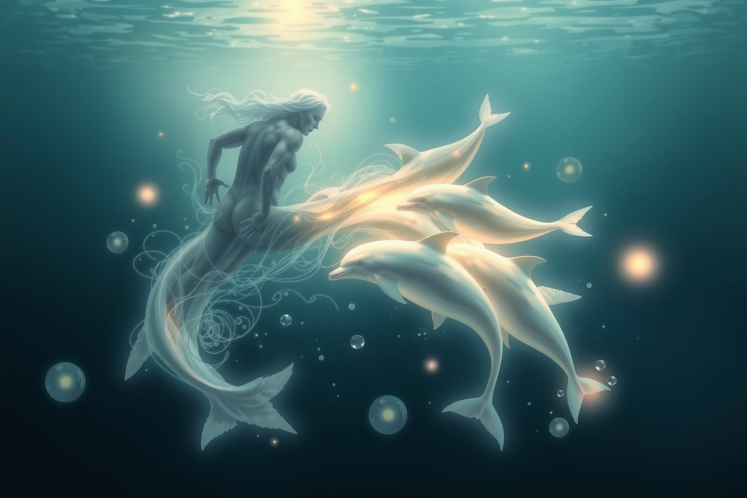 Sognare Nettuno e delfini simboleggia equilibrio e profonda empatia emotiva.