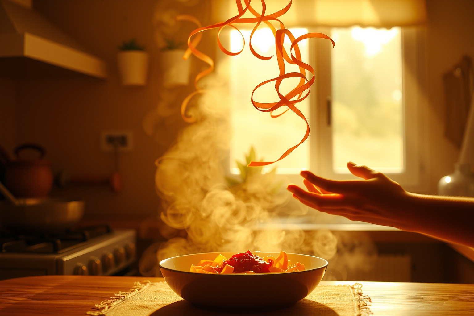 Sognare pasta con ragù evoca calore e unione familiare profonda.