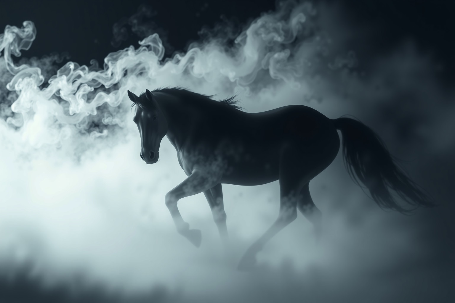 Sognare un cavallo nero che si avvicina simboleggia paura dell’ignoto.