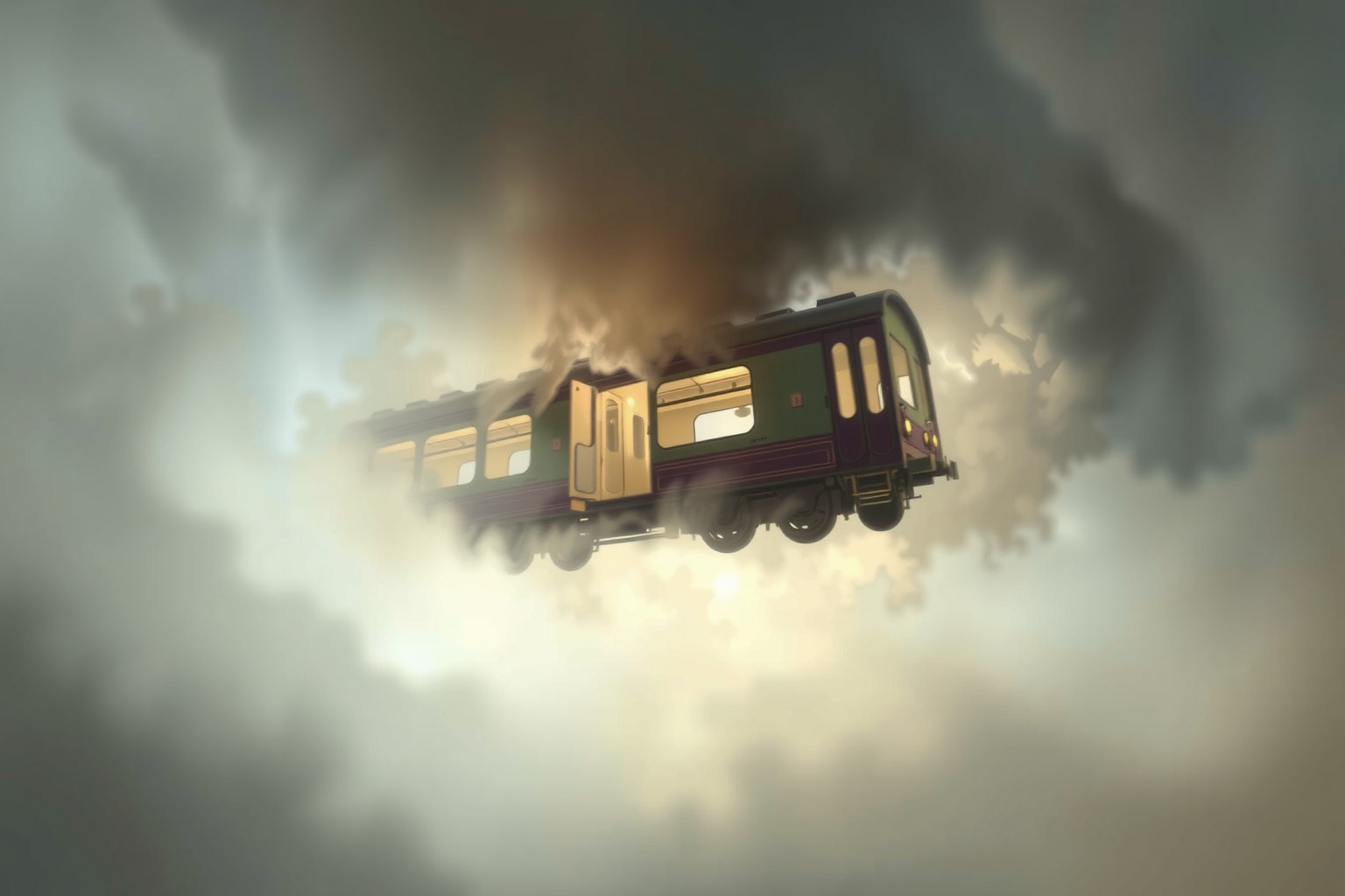 Sognare un compartimento in incidente ferroviario simboleggia paura di perdita.