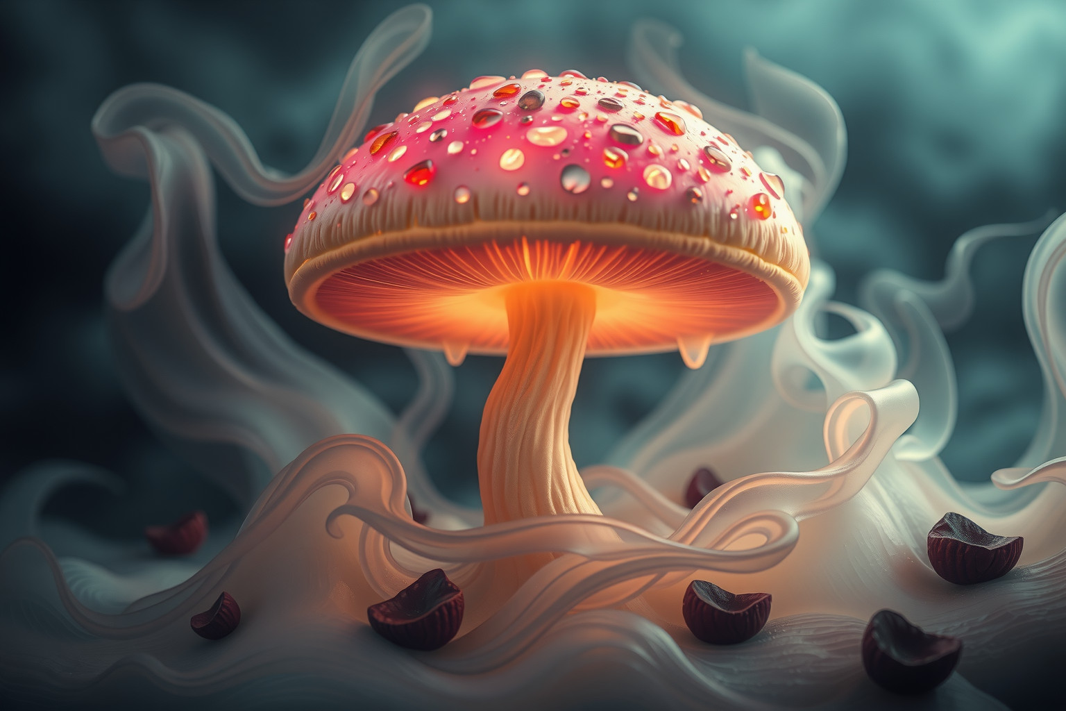 Sognare funghi velenosi in pericolo avverte di insidie nascoste imminenti.