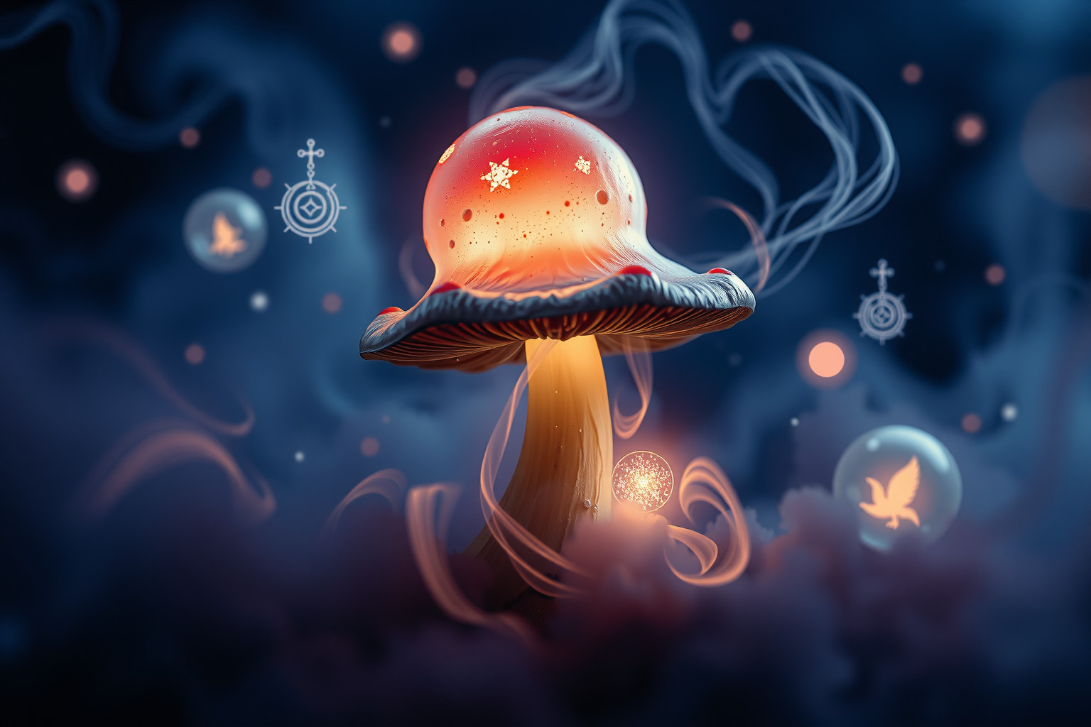 Sognare funghi velenosi magici indica inganni nascosti e poteri occulti.