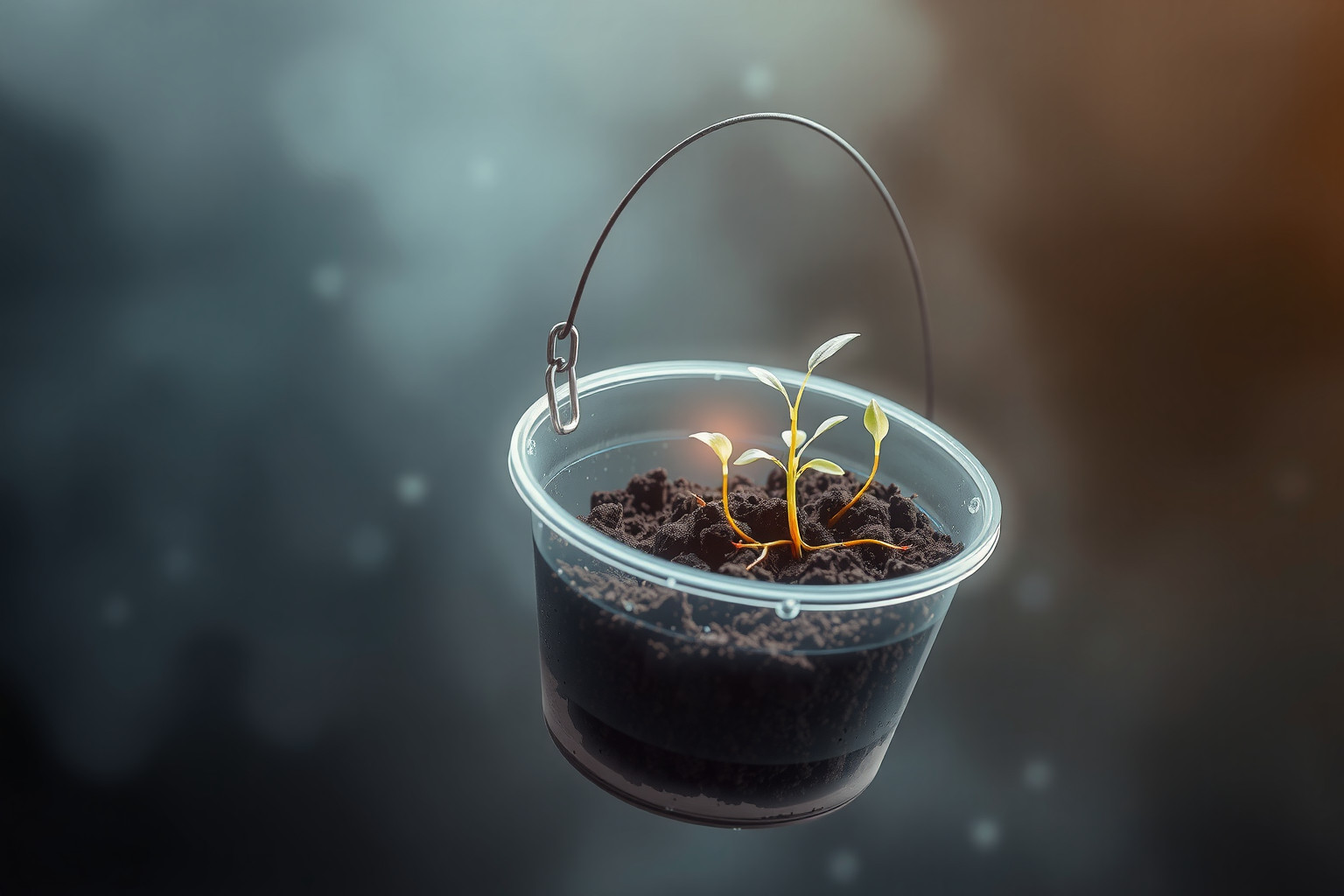 Sognare terra nel secchio simboleggia radicamento e stabilità emotiva.