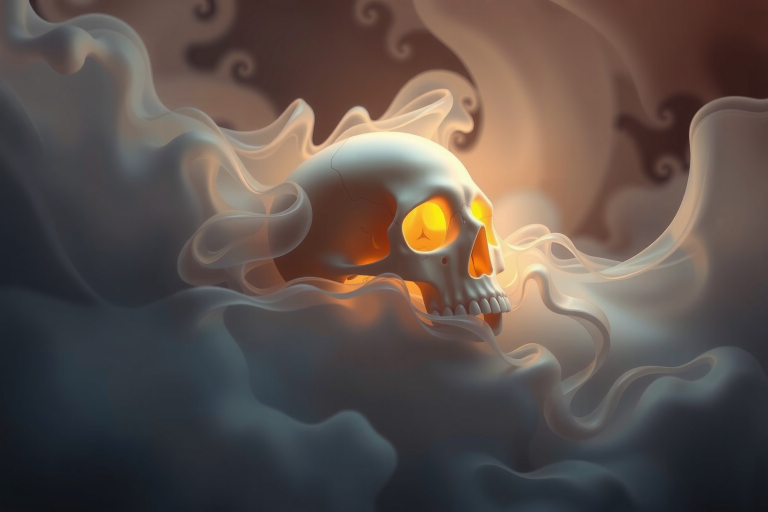 Sognare un teschio improvviso rappresenta paura e trasformazione interiore.